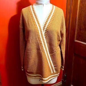 Cozy Casual Mustard Yellow Wrap Cardigan Sz S/M